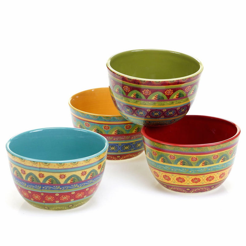 Certified International 22453SET/4 Tunisian Sunset Ice Cream Bowls (Set of 4), 5.25", Multicolor