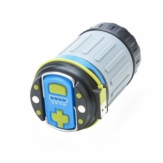 Dorcy USB Rechargeable Multi-Function Flashlight and Power Bank with Battery Power Indicator, Magnets, and Fold-Away Hang Hooks, Ideal Emergency Lantern