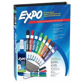 EXPO 80054 Low-Odor Dry Erase Markers, Chisel Tip, Assorted Colors, 15-Piece Set