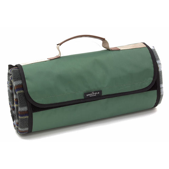Greenfield Collection Moisture Resistant Luxury Picnic Blanket, Forest Green Plaid