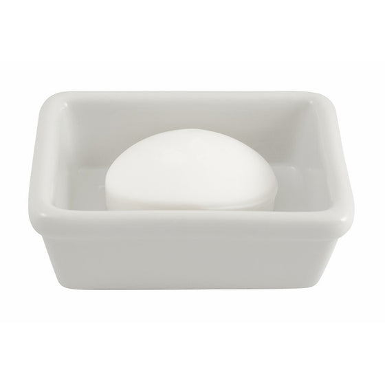 HIC Soap Dish, Fine White Porcelain