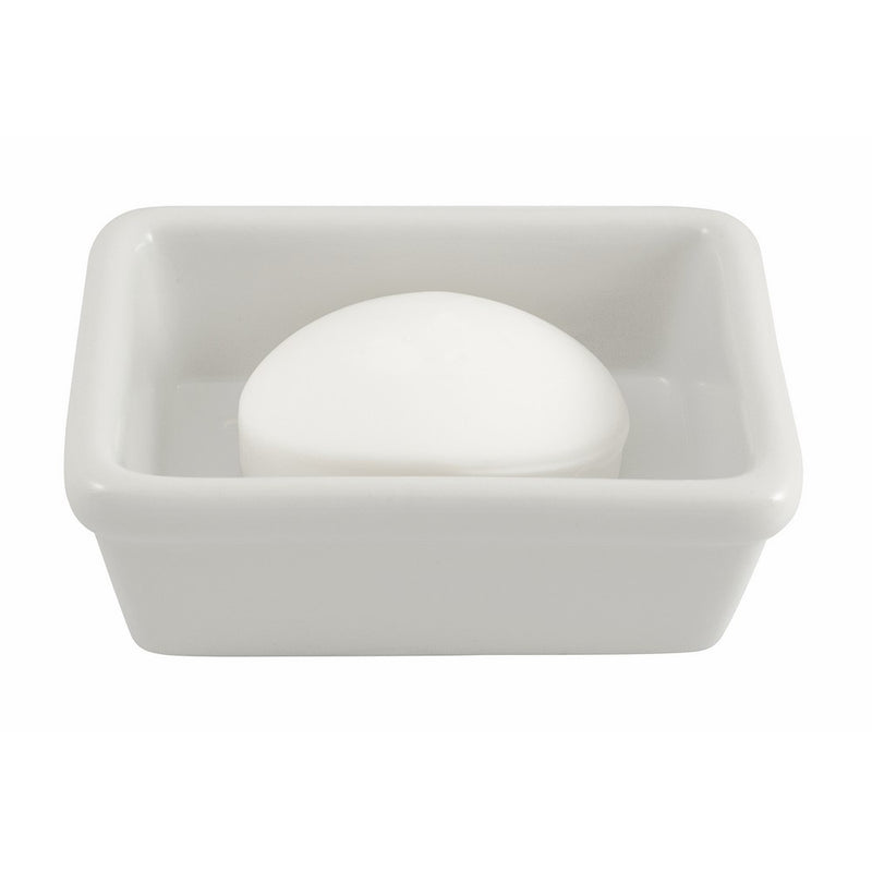 HIC Soap Dish, Fine White Porcelain