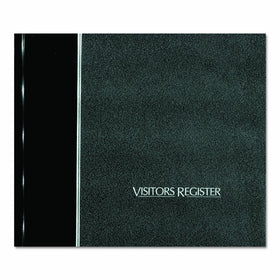 NATIONAL Visitor's Register Book, Black, 8.5" x 9.875" 64 Sheets (57802)