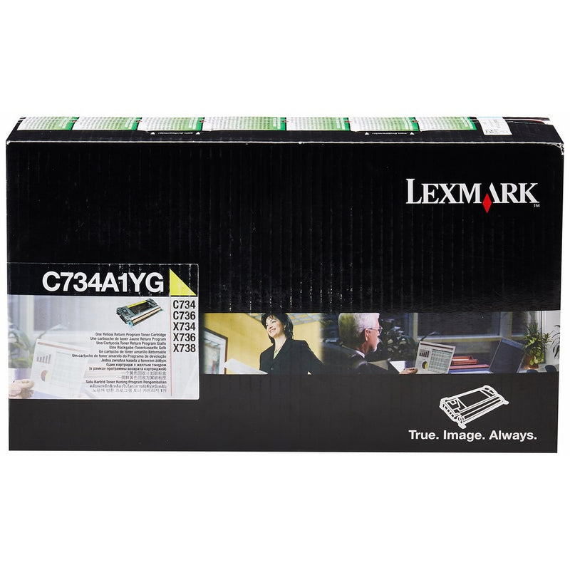 Lexmark C734A1YG Yellow Return Program Toner Cartridge