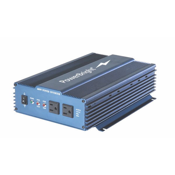 Power Bright APS600-12 Pure Sine Power Inverter 600 Watt continuous / 1000 watt Peak 12 Volt DC To 120 Volt AC