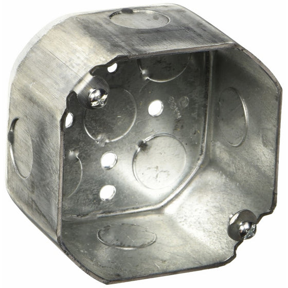 Hubbell-Raco 165 2-1/8-Inch Deep Octagon Electrical Box with 4 1/2-Inch Side Knockouts, 4-Inch