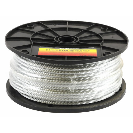 Forney 70447 Wire Rope, Galvanized Aircraft Cable, 250-Feet-by-3/16-Inch