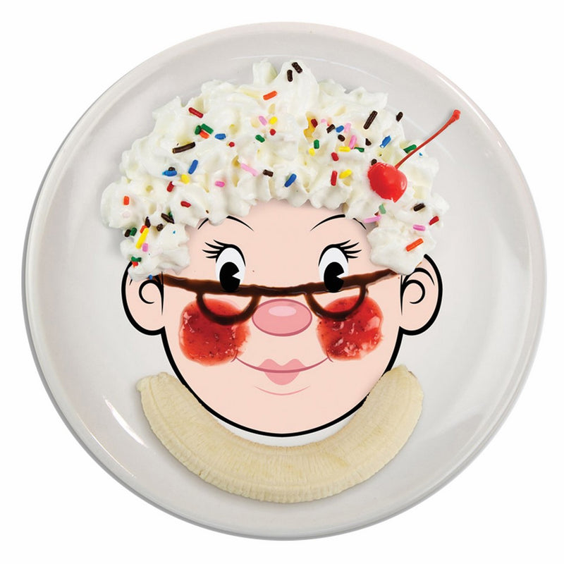 Fred MRS. FOOD FACE Kids' Ceramic Dinner Plate