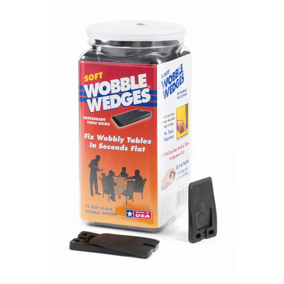 Wobble Wedge - Soft Black - Table Shims - 75 pc