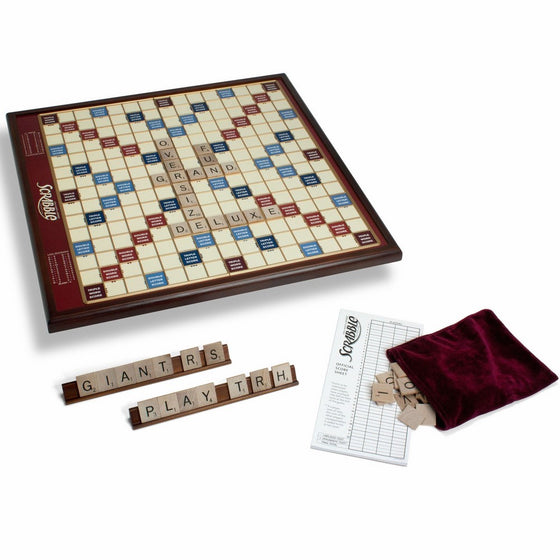 Scrabble Giant Deluxe Edition with Rotating Wooden Board
