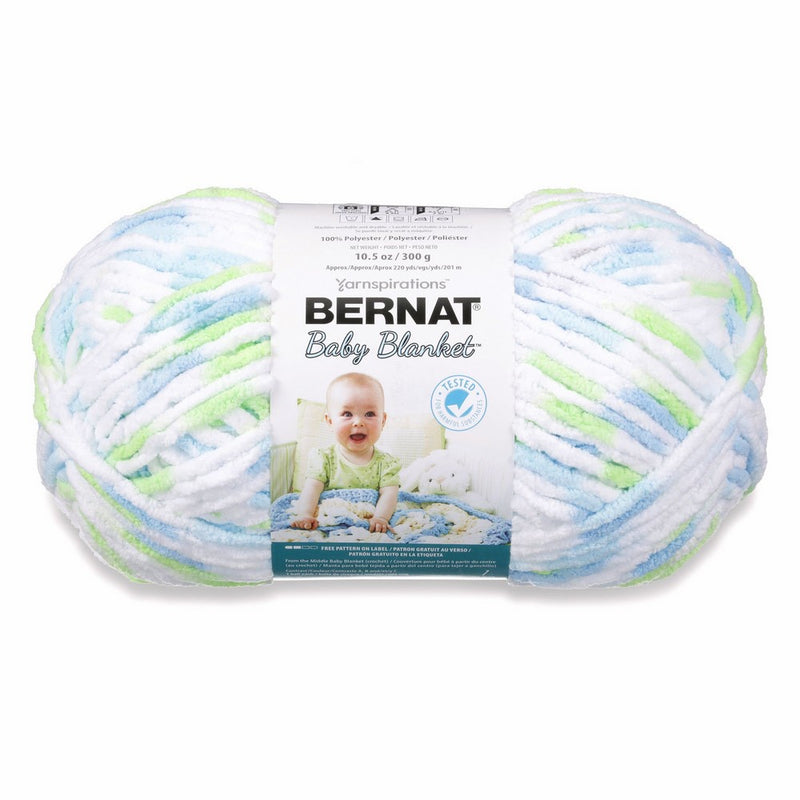 Bernat Baby Blanket Yarn - (6) Super Bulky Gauge - 10.5 oz - Funny Prints - Single Ball Machine Wash & Dry