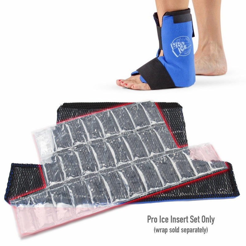 Pro Ice Insert Set for Foot Ankle Cold Therapy Wrap - PI 501 Ice Pack Insert Only