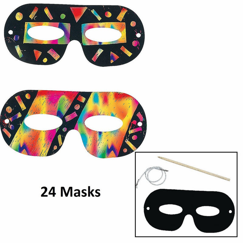 Magic Color Scratch Masks - Crafts for Kids & Magic Scratch 24 count