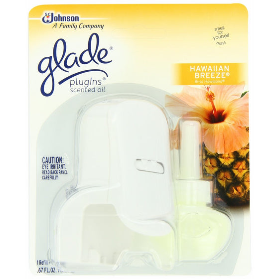 Glade Plugins Scented Oil Starter Kit, Hawaiian Breeze, 0.67 Ounce