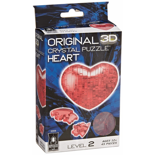 Original 3D Crystal Puzzle - Heart Red