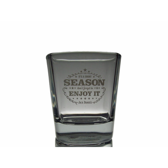 Jack Daniel's Old No 7 Whiskey Rocks Glass - Holiday Season Edition