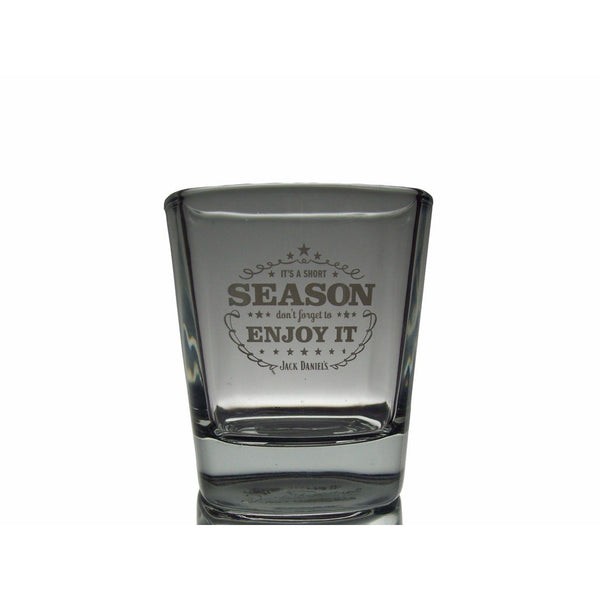 Jack Daniel's Old No 7 Whiskey Rocks Glass - Holiday Season Edition