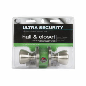 Ultra Hardware 43976 Ultra Security Tulip Knob Lockset Passage, Stainless Steel