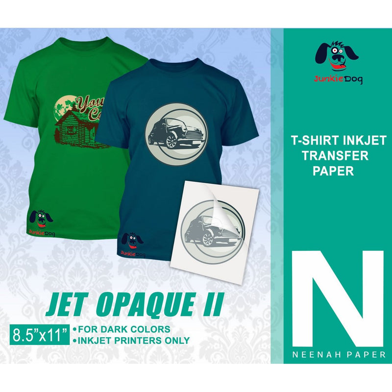 JET-OPAQUE II HEAT TRANSFER PAPER 8.5 X 11" CUSTOM PACK 25 SHEETS