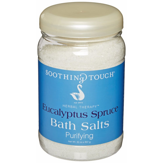 Soothing Touch W67369ES32 Bath Salts Eucalyptus Spruce, 32-Ounce