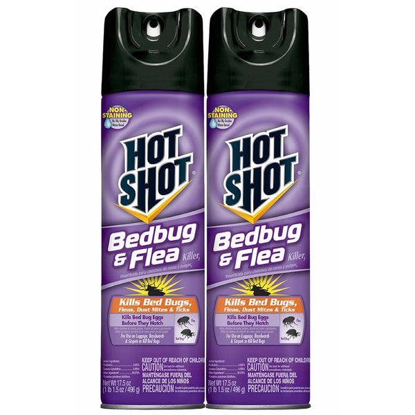 Hot Shot Bedbug Killer Aerosol, 17.5-ounce (Pack of 2)