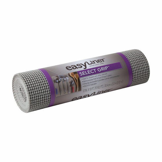 Duck Brand Select Grip Easy Liner Non-Adhesive Shelf Liner, 12 in. x 10 ft, Light Grey (283310)