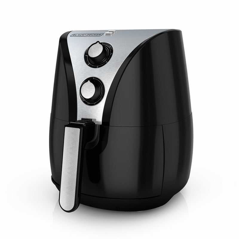 BLACKDECKER Purify 2-Liter Air Fryer, Black/Stainless Steel, HF110SBD