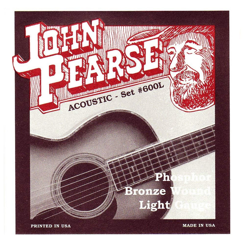 John Pearse 600L Phosphor Bronze Acoustic Guitar Strings