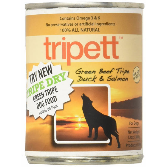 Tripett Beef Tripe, Duck & Salmon - 12 x 13 oz