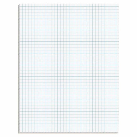 TOPS Cross Section Pad, 1 Pad, 4 Squares/Inch, Quadrille Rule, Letter Size, White, 50 Sheets/Pad, 1 Pad (35041)