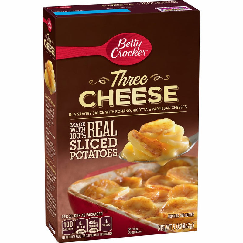 Betty Crocker Potatoes, Three Cheese, 5-Ounce Boxes (Pack of 12)