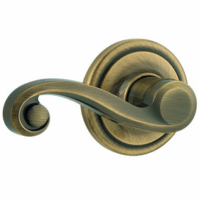 Kwikset Lido Left-Handed Half-Dummy Lever in Antique Brass