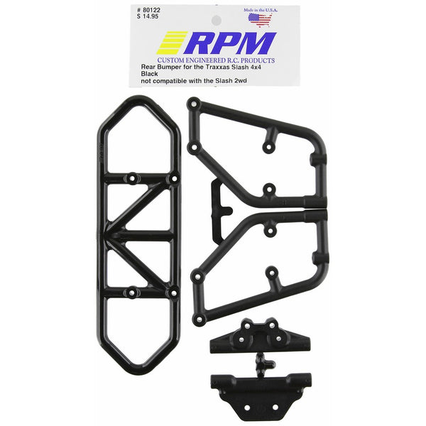 RPM 80122 Rear Bumper Black Slash 4x4 Black