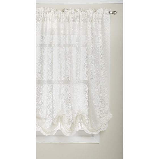 Lorraine Home Fashions Hopewell Lace Window Shade, 58-Inch by 63-Inch, Cream