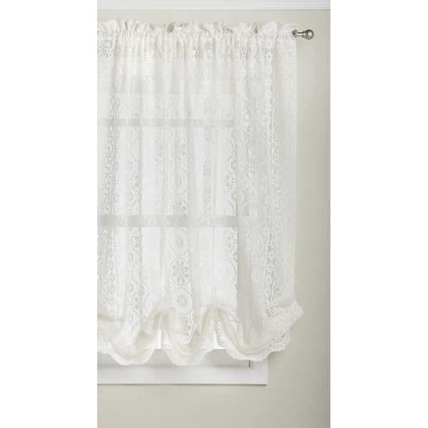 Lorraine Home Fashions Hopewell Lace Window Shade, 58-Inch by 63-Inch, Cream