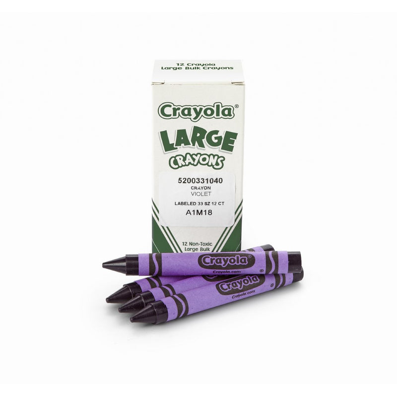 Crayola; Large Crayons, Violet Purple; Art Tools; 12 ct. Bulk Crayons; Bright, Bold Color