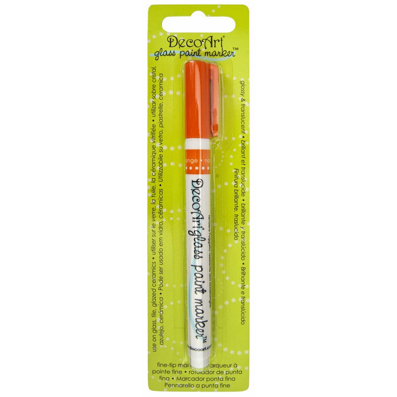 DecoArt Glass Paint Marker, Orange