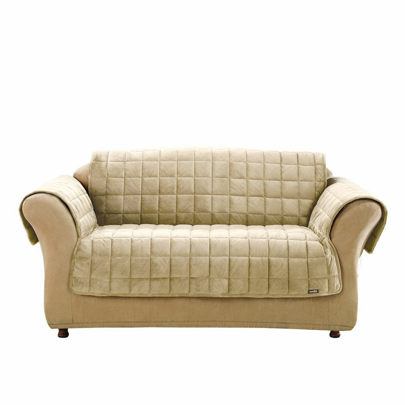 Sure Fit Deluxe Pet Cover- Loveseat Slipcover- Ivory (SF39454)