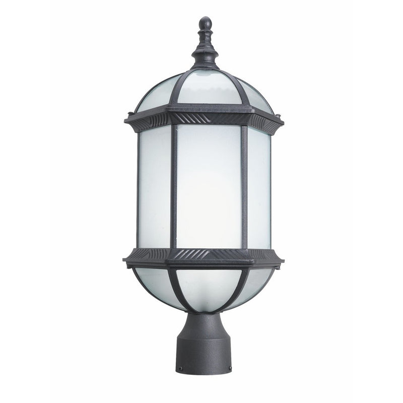 Woodbridge Lighting 61036WL-BKP Glenwood 1-Light Outdoor Post Mount, Powder Coat Black