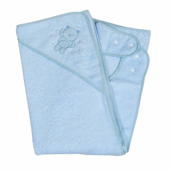 Clevamama Splash and Wrap Baby Bath Towel (Hood, Blue)