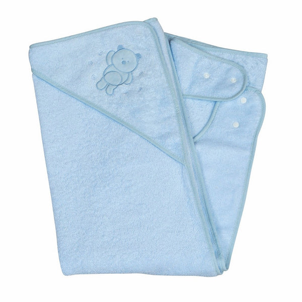 Clevamama Splash and Wrap Baby Bath Towel (Hood, Blue)