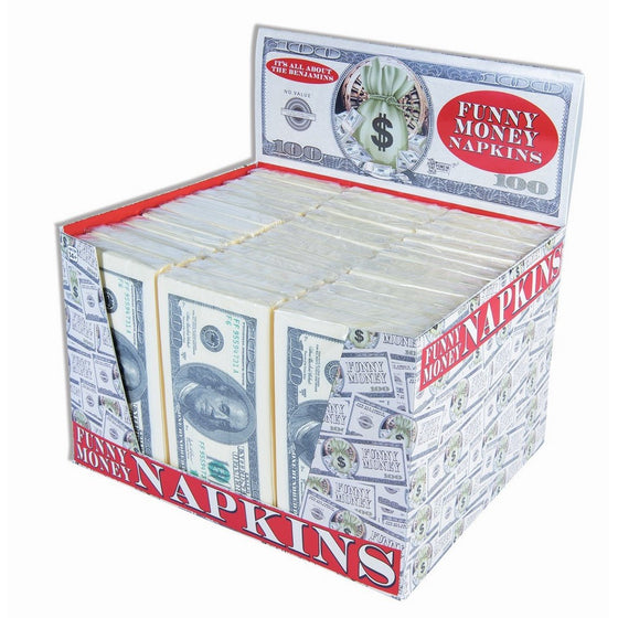 Forum Novelties Money Napkins 100 Dollar Bill (2 Pack/20 Napkins Total)