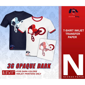 NEENAH 3G JET-OPAQUE HEAT TRANSFER PAPER 8.5 X 11" CUSTOM PACK 100 SHEETS