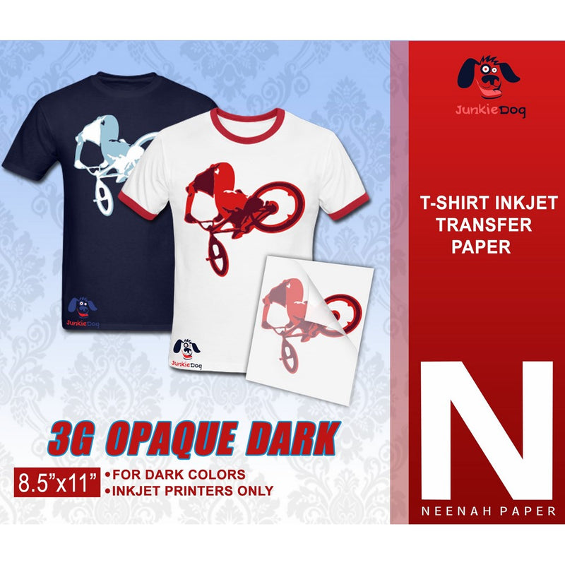 NEENAH 3G JET-OPAQUE HEAT TRANSFER PAPER 8.5 X 11" CUSTOM PACK 100 SHEETS