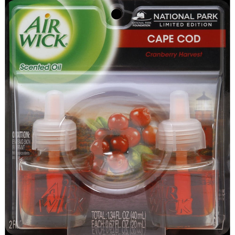 Air Wick Scented Oil Air Freshener National Park Collection (Cape Cod Cranberry, Cranberry Harvest)