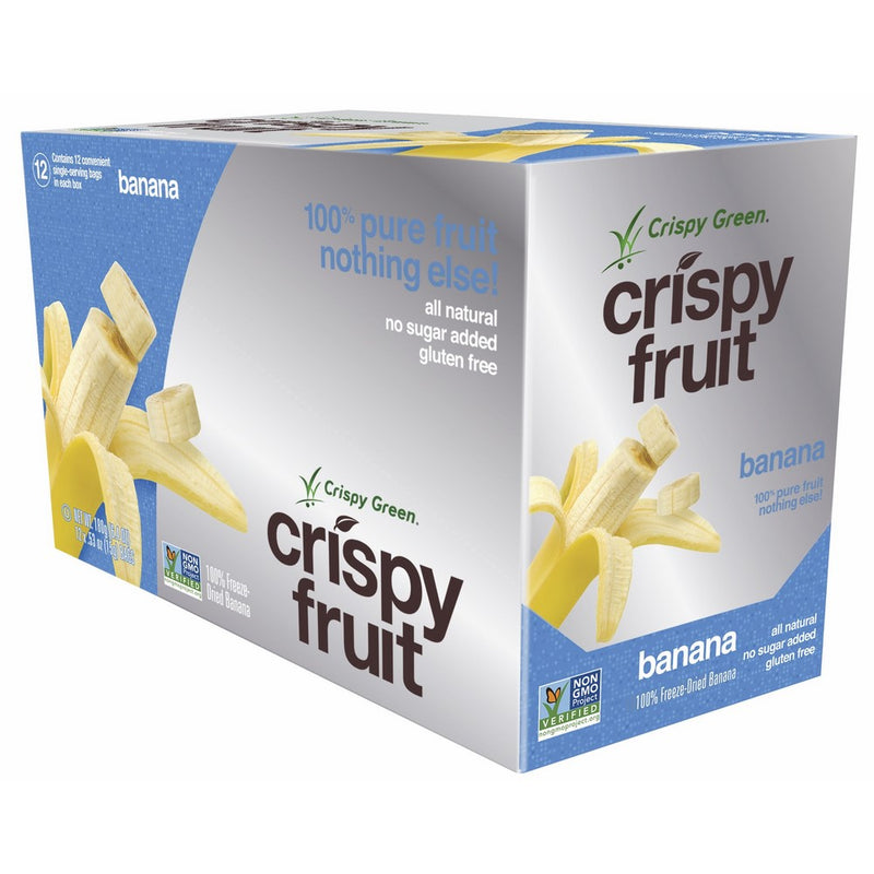 Crispy Green Freeze-Dried Fruits, Non-GMO, Gluten Free, No Sugar Added, Banana, 0.53 Ounce (12 Count)