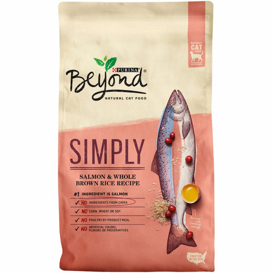 Purina Beyond Simply Salmon & Whole Brown Rice Recipe Adult Dry Cat Food - 3 lb. Bag