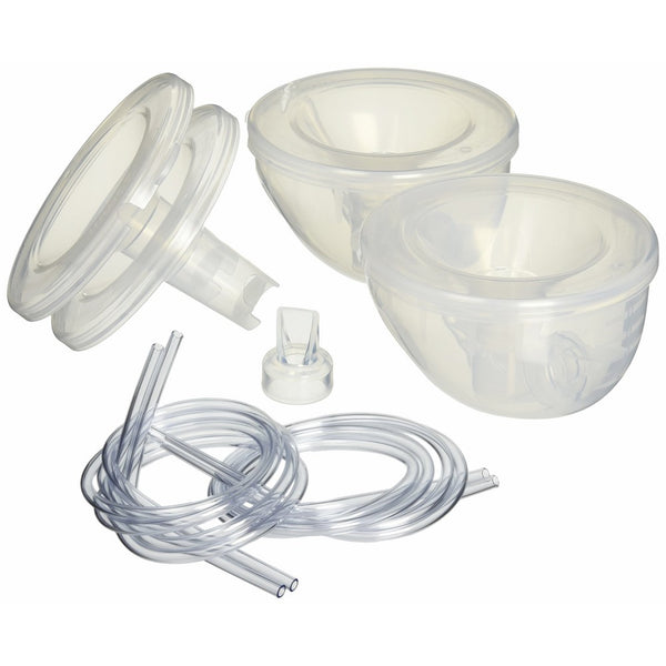 Freemie Collection Cups The Only Hands Free and Concealable Breast Pump Milk Collection System, Clear, 25/28 mm Funnels