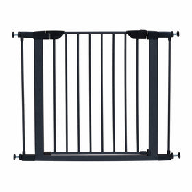 MidWest 29" High Walk-thru Steel Pet Gate, 29" - 38" Wide in Textured Graphite