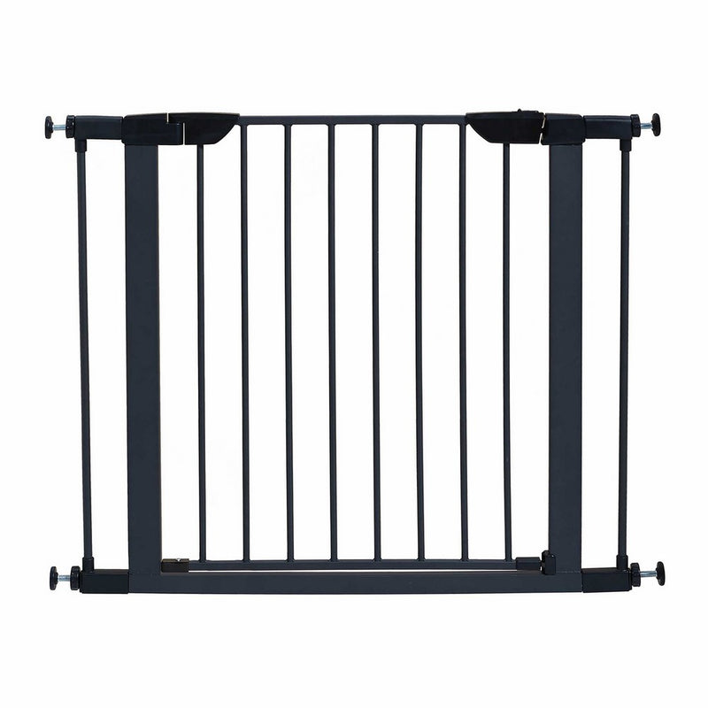 MidWest 29" High Walk-thru Steel Pet Gate, 29" - 38" Wide in Textured Graphite